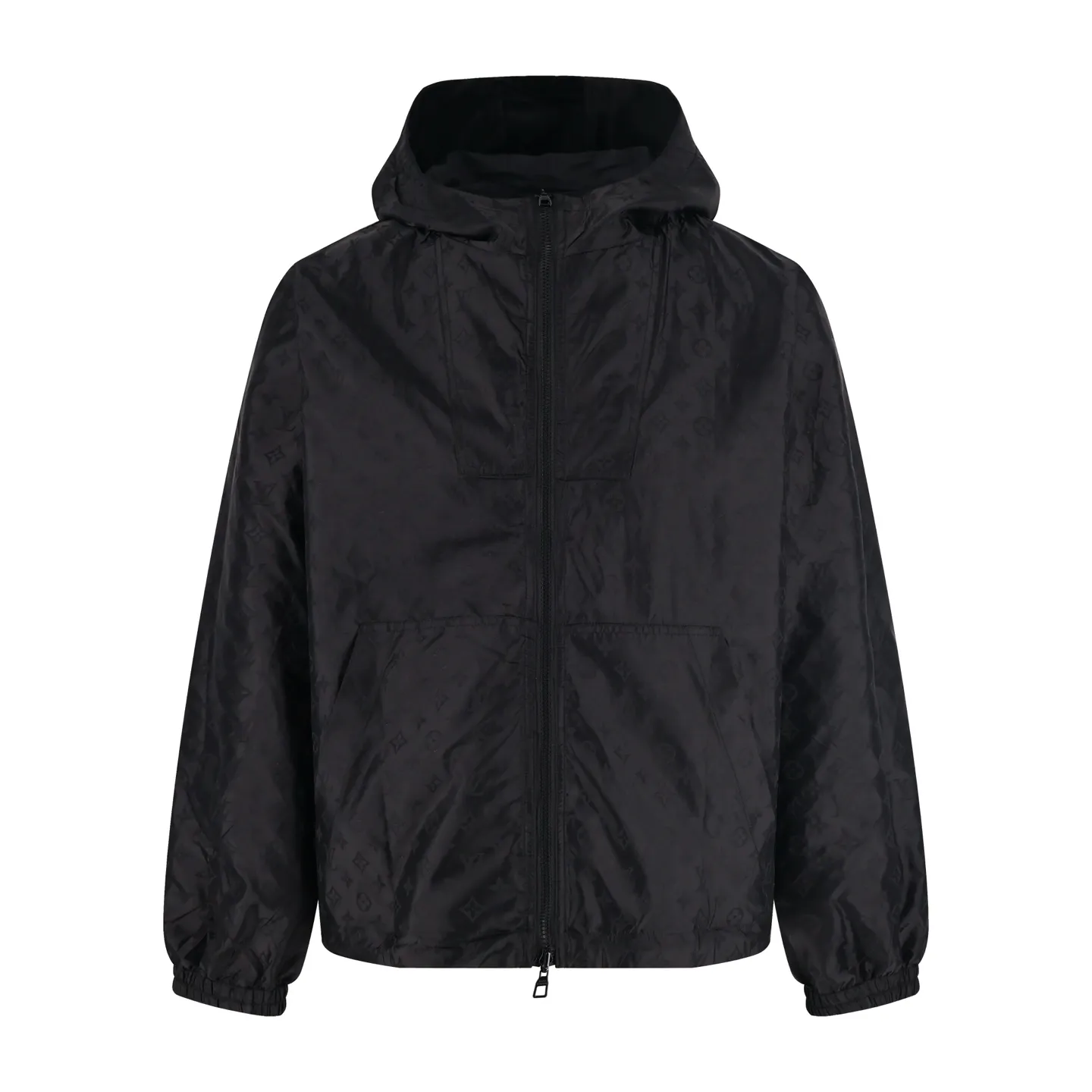 🅿️700 1v full-print double-sided windbreaker jacket (black). The original purchase was 22600. This fabric is custom-woven with 50D imported full-gloss nylon yarn jacquard machine with 0.2*0.2 plaid and original plate. 100 mercerized fabric is used inside, which is expensive. Jacquard alignment technology is used. There are 36 pieces of the whole garment. The sewing is very difficult. All hardware is fully molded and customized. All patterns in the garment are fully aligned. The inside uses very complicated back and forth stitching to completely match the original. Size:46-48-50-52
